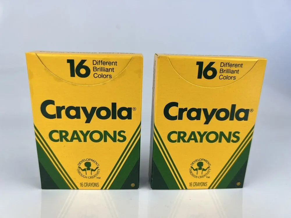 New Rare Vintage Crayola Crayons Unused 16 Count Boxes No 16 Binney & Smith 1988